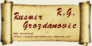 Rusmir Grozdanović vizit kartica